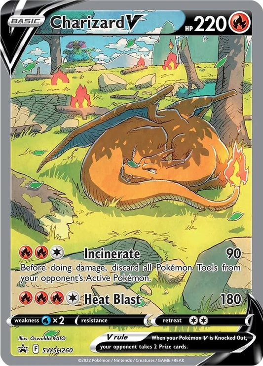 Charizard V SWSH Black Star Promos SWSH260 NM Holofoil